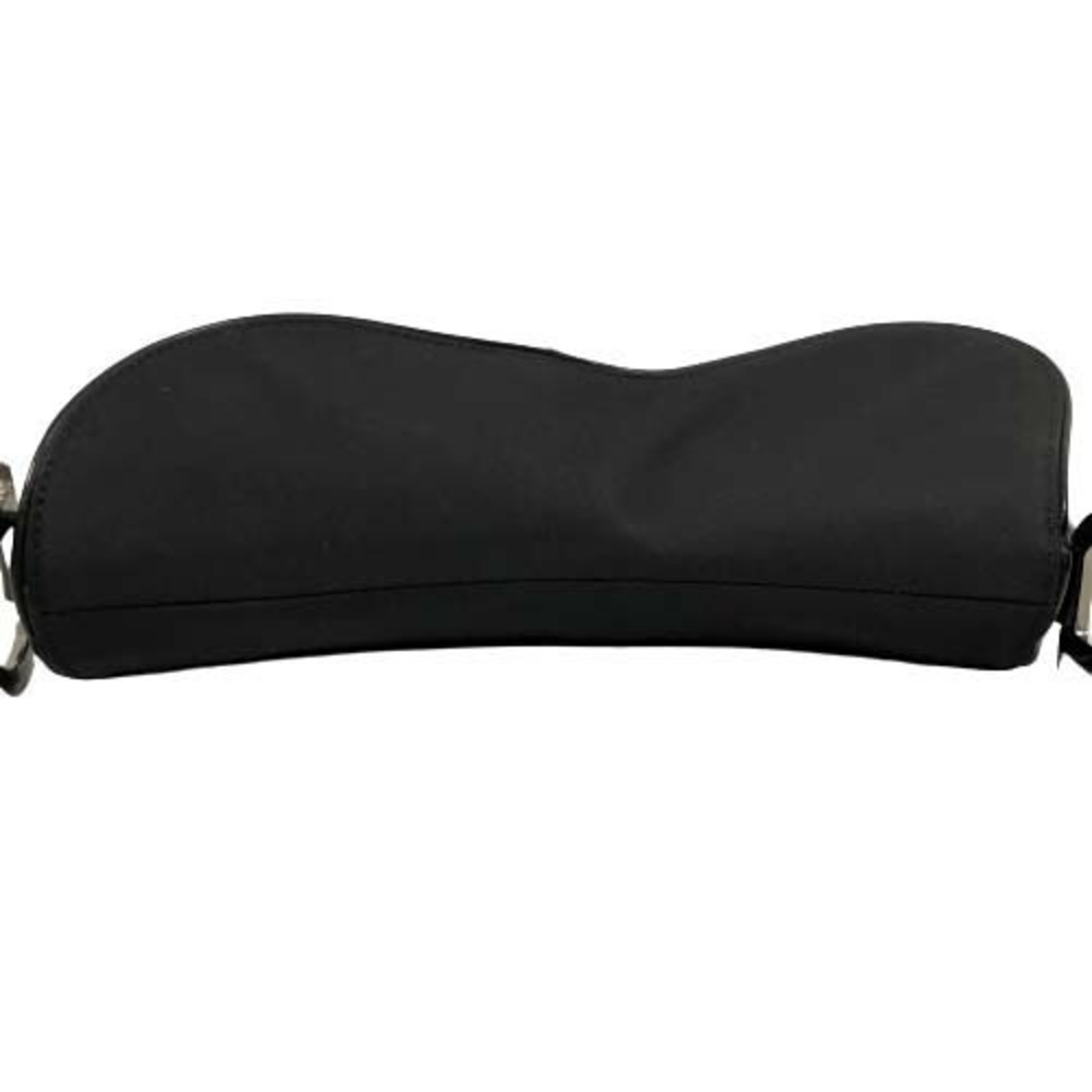 Christian Dior Saddle Bag Nylon Leather Handbag Shoulder Charm Black - Picture 7 of 9